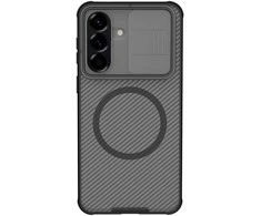 Nillkin CamShield PRO Magnetic Hard dėklas skirtas Samsung Galaxy A57 skaidrus juodos spalvos