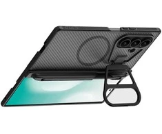 Nillkin CamShield Prop Magnetic Pen Slot dėklas skirtas Samsung Galaxy Z Fold 7 skaidrus juodos spalvos