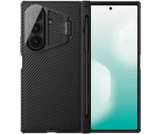 Nillkin CamShield Prop Pen Slot (skaidrus Lens) dėklas skirtas Samsung Galaxy Z Fold 7 juodos spalvos