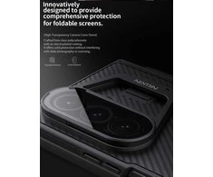 Nillkin CamShield Prop Pen Slot (skaidrus Lens) dėklas skirtas Samsung Galaxy Z Fold 7 juodos spalvos