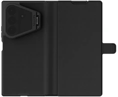 Nillkin Qin Book Prop silikoninis odinis magnetinis dėklas, skirtas Samsung Galaxy Z Fold 8 Ultra, juodas