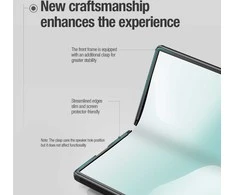 Nillkin Super Frosted FOLD Pen Slot Back dėklas skirtas Samsung Galaxy Z Fold 7 juodos spalvos