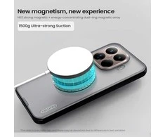 Nillkin Super Frosted PRO Magnetic Back dėklas skirtas Xiaomi 15T Pro Transparent juodos spalvos