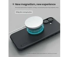 Nillkin Super Frosted PRO Magnetic Back Apple iPhone 16 dėklas telefonui juodos spalvos