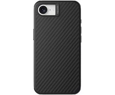 Nillkin Synthetic Fiber PRO Magnetic Hard dėklas skirtas Apple iPhone 16e juodos spalvos