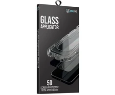 OBAL:ME 5D stiklinė ekrano apsauga su aplikatoriumi, skirta iPhone 17/17 Pro/18 Pro, juoda
