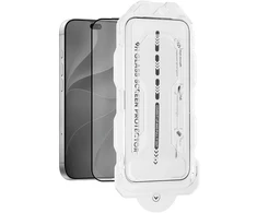 OBAL:ME 5D stiklinė ekrano apsauga su aplikatoriumi, skirta iPhone 17/17 Pro/18 Pro, juoda