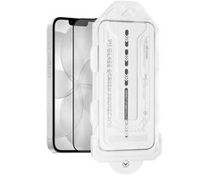 OBAL:ME 5D stiklinis ekrano apsauginis filtras su aplikatoriumi, skirtas Apple iPhone 13/13 Pro/14/16e/17e, juodas