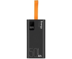 OBAL:ME EnergyPulse Powerbank 50000mAh 22.5W juodos spalvos