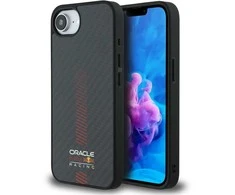 Red Bull Raudona Bull Raudona Bull Carbon Powerbar MagSafe dėklas skirtas Apple iPhone 16e juodos spalvos