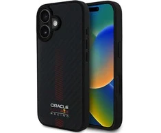 Red Bull Raudona Bull Raudona Bull Carbon Powerbar MagSafe dėklas jūsų Apple iPhone 16 juodos spalvos