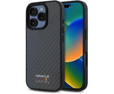 Red Bull Raudona Bull Raudona Bull Carbon Shiny Logo MagSafe dėklas jūsų Apple iPhone 16 Pro juodos spalvos