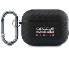 Red Bull Raudona Bull Raudona Bull PU Carbon dėklas skirtas AirPods Pro 3 juodos spalvos