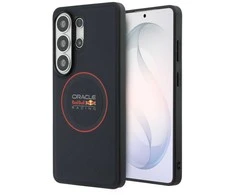 Red Bull Raudona Bull Raudona Bull PU Leather Meshed Raudona Ring Magnetic dėklas skirtas Samsung Galaxy S26 Ultra Navy