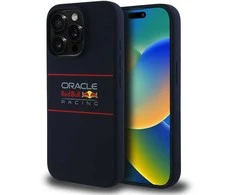 Red Bull Raudona Bull Raudonas BULL dėklas skirtas Apple iPhone 15 Pro compatible skirtas MagSafe RBHMP15L24SIHSRV (Silicone Horizontal Centered Logo) mėlynos spalvos