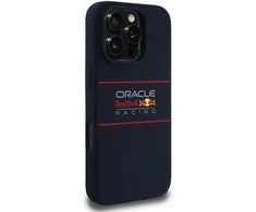 Red Bull Raudona Bull Raudonas BULL dėklas skirtas Apple iPhone 16 Pro Max compatible skirtas MagSafe RBHMP16X24SIHSRV (Silicone Horizontal Centered Logo) mėlynos spalvos