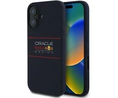 Red Bull Raudona Bull Raudonas BULL dėklas skirtas Apple iPhone 16 compatible skirtas MagSafe RBHMP16S24SIHSRV (Silicone Horizontal Centered Logo) mėlynos spalvos