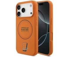 Red Bull Raudona Bull Raudona Bull Silicone Mėlyna Ring MagSafe dėklas skirtas Apple iPhone 17 Pro oranžinės spalvos