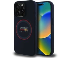 Red Bull Raudona Bull Raudona Bull silikoninis Raudona Ring MagSafe Apple iPhone 15 Pro dėklas telefonui mėlynos spalvos
