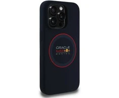 Red Bull Raudona Bull Raudona Bull silikoninis Raudona Ring MagSafe Apple iPhone 15 Pro dėklas telefonui mėlynos spalvos