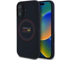 Red Bull Raudona Bull Raudonas BULL dėklas skirtas Apple iPhone 16 Plus compatible with MagSafe RBHMP16M24SIILVR (Silicone red Ring) mėlynos spalvos