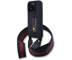 Red Bull Raudona Bull Raudona Bull silikoninis Vertical Logo MagSafe Case + Crossbody Strap for iPhone 16 Pro dėklas telefonui mėlynos spalvos