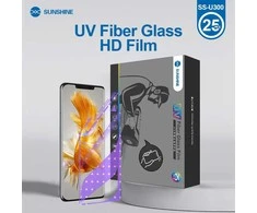 Dėklas „SUNSHINE SS-U300“ UV stiklo pluošto plėvelės išmaniesiems telefonams, 25 vnt. pakuotė
