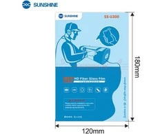 Dėklas „SUNSHINE SS-U300“ UV stiklo pluošto plėvelės išmaniesiems telefonams, 25 vnt. pakuotė