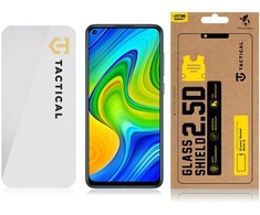 Tactical apsauginis stiklas Shield 2.5D skirtas Xiaomi Redmi Note 9 skaidrus