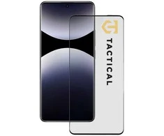 Tactical apsauginis stiklas Shield 5D skirtas Xiaomi Redmi Note 14 Pro 5G su juodos spalvos krašteliu