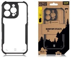 Tactical Quantum Stealth dėklas skirtas Apple iPhone 16 Pro skaidrus ir juodos spalvos