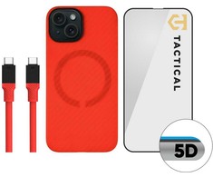 Dėklas Tactical Raudona Limited Edition Combo skirtas Apple iPhone 15