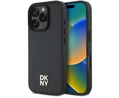 DKNY DKHMP16LPSHRPSK Apple iPhone 16 Pro 6.3" dėklas telefonui juodos spalvos Repeat Pattern Stack Logo MagSafe