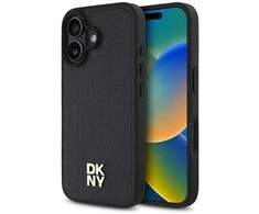 DKNY DKHMP16SPSHRPSK Apple iPhone 16 6.1" dėklas telefonui juodos spalvos Repeat Pattern Stack Logo MagSafe