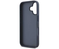 DKNY PU Leather Repeat Pattern Tonal Stripe Apple iPhone 16 dėklas telefonui mėlynos spalvos