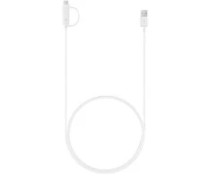 EP-DG930DWE Samsung Combo microUSB duomenų kabelis with USB-C Reduction 1.5m baltos spalvos (Bulk)
