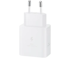 EP-T4511XWE Samsung USB-C 45W kelioninis įkroviklis + USB-C duomenų kabelis Baltas (pažeista pakuotė)