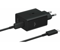 EP-T5020XBE Samsung Dual USB-C 50W kelioninis įkroviklis + USB-C duomenų kabelis Juodas