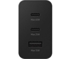 EP-T6530NBE Samsung Trio (2xUSB-C,1xUSB-A) 65W kelioninis įkroviklis juodas (pažeista pakuotė)