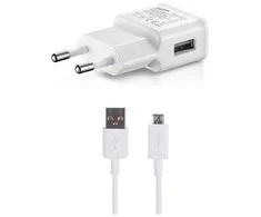EP-TA200EWE + ECB-DU4EWE Samsung 15W kelioninis įkroviklis + microUSB duomenų kabelis baltas (OOB masinis)