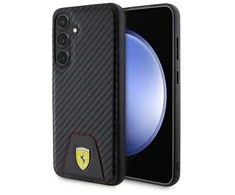 Samsung Galaxy S24 Plus Ferrari dėklas Carbon Stitched Bottom (FEHCS24MN3PUK) juodos spalvos