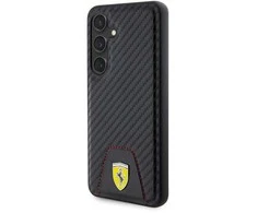 Ferrari FEHCS24SN3 PUK S24 S921 juodos spalvos kietas dėklas Carbon Stitched Bottom