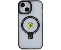 Apple iPhone 15 Ferrari dėklas Ring Stand 2023 Collection MagSafe (FEHMP15SUSCAK) juodos spalvos