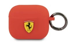 Apple AirPods 3 ausinių dėklas Ferrari silikoninis (FEA3SILRE) raudonos spalvos