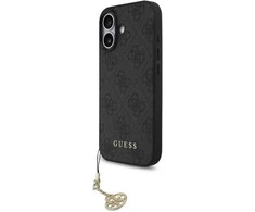 Guess 4G Charm dėklas skirtas Apple iPhone 17 Tone on Tone pilkos spalvos