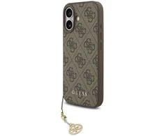 Guess 4G Charm dėklas skirtas Apple iPhone 17 Tone on Tone rudos spalvos