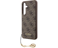GUESS dėklas skirtas Samsung Galaxy S24 GUHCS24SGF4GBR (4G Charm) rudos spalvos
