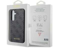 Samsung Galaxy S24 Plus Guess Dėklas 4G Charms Collection (GUHCS24MGF4GGR) juodos spalvos