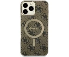 Apple iPhone 13 Pro Max Guess dėklas 4G MagSafe (GUHMP13XH4STW) rudos spalvos