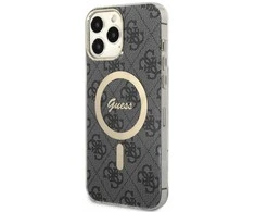 Guess GUHMP13XH4STK Apple iPhone 13 Pro Max 6.7″ juodos spalvos kietas dėklas 4G MagSafe